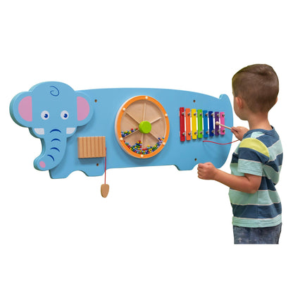 Elephant Activity Wall Panel - 18m+ - Toddler Activity Center - Loomini