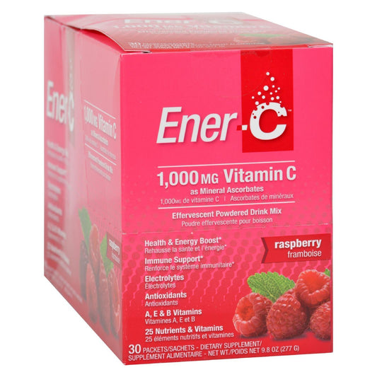 Ener-c Vitamin Drink Mix - Raspberry - 1000 Mg - 30 Packets - Loomini