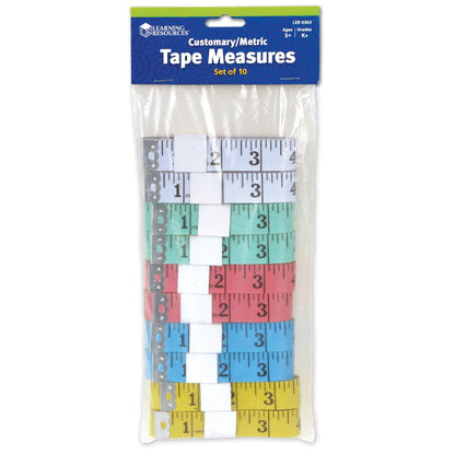 English/Metric Tape Measures, 10 Per Pack, 2 Packs - Loomini