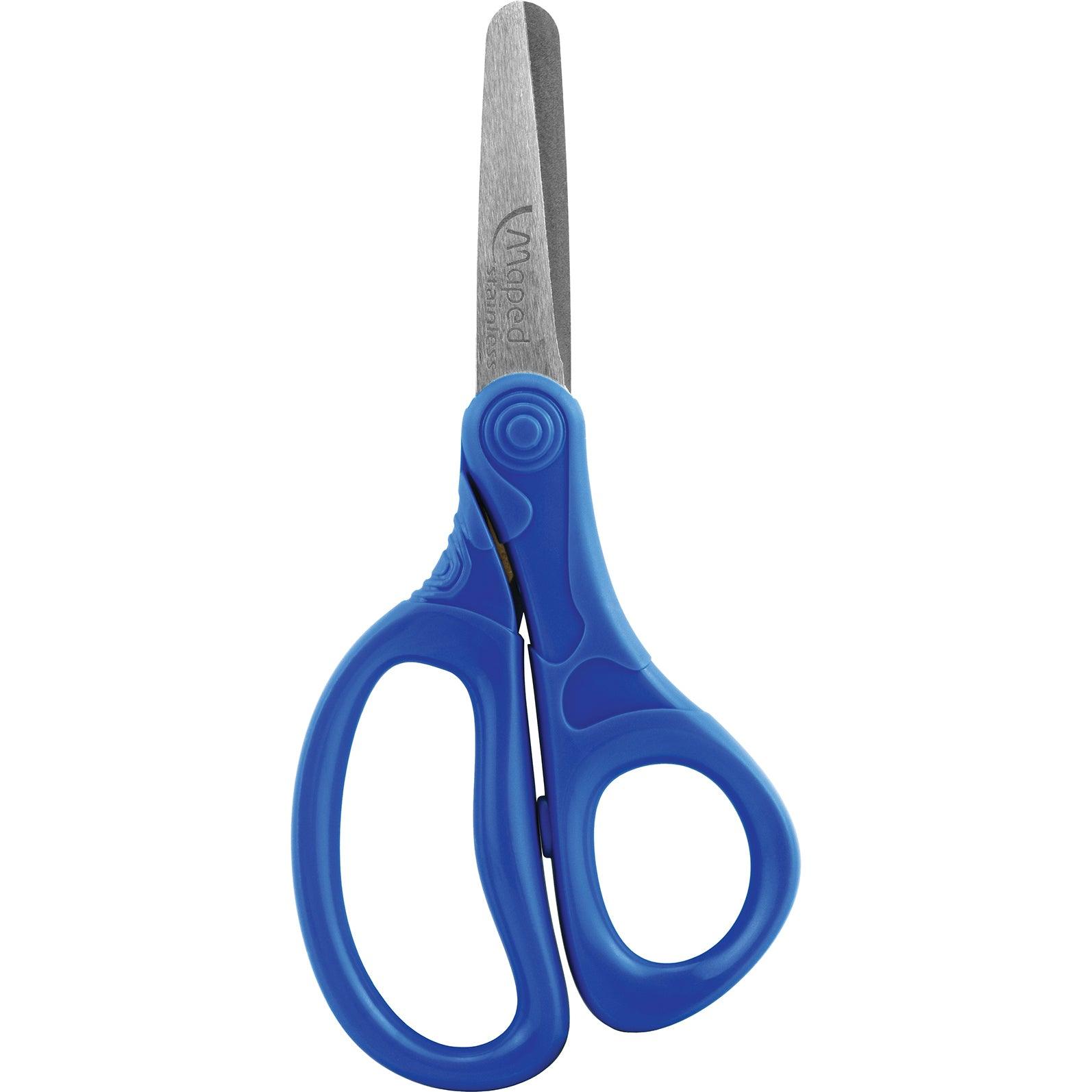 Essentials Kids Scissors 5", Blunt, Assorted Colors, Pack of 24 - Loomini