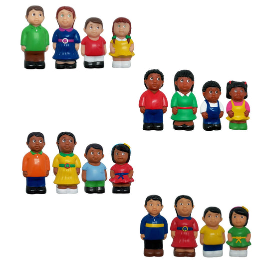 Ethnic Family Figures, Set of 16 - Loomini