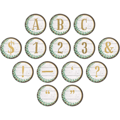 Eucalyptus Circle Letters, 216 Per Pack, 3 Packs - Loomini