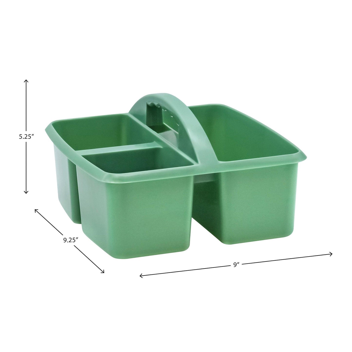 Eucalyptus Green Plastic Storage Caddy, Pack of 6 - Loomini