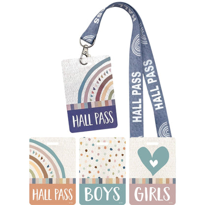 Everyone is Welcome Hall Pass with Lanyard, 4 Per Pack, 3 Packs - Loomini
