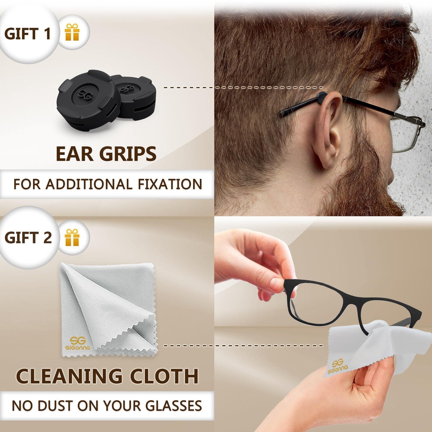 Eye Glasses Nose Pads Non Slip - 1 mm x 7 mm x 16mm Adhesive Glasses Nose Grip Non Slip - Silicone Eyeglass Nose Pads Soft Cushion - 6 Pairs Nose Grips - Glasses Accessories Anti-Slip - Loomini