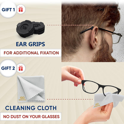 Eyeglass Nose Pads Anti Slip - Eye Glasses Nose Pad 0.5 mm - Silicone Nose Bridge Pads - Nose Grips Non Slip Piece - Sunglass Nose Pads Guards - (6 Pairs) 0.5mm x 7mm x 16mm - Loomini