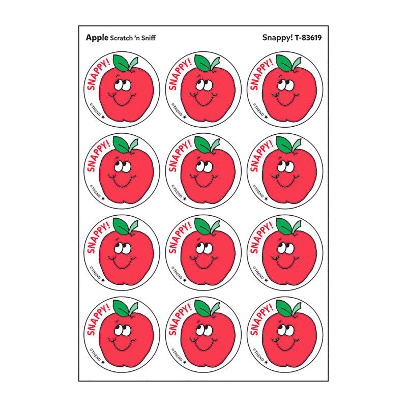 Snappy!/Apple Scented Stickers, Pack of 24