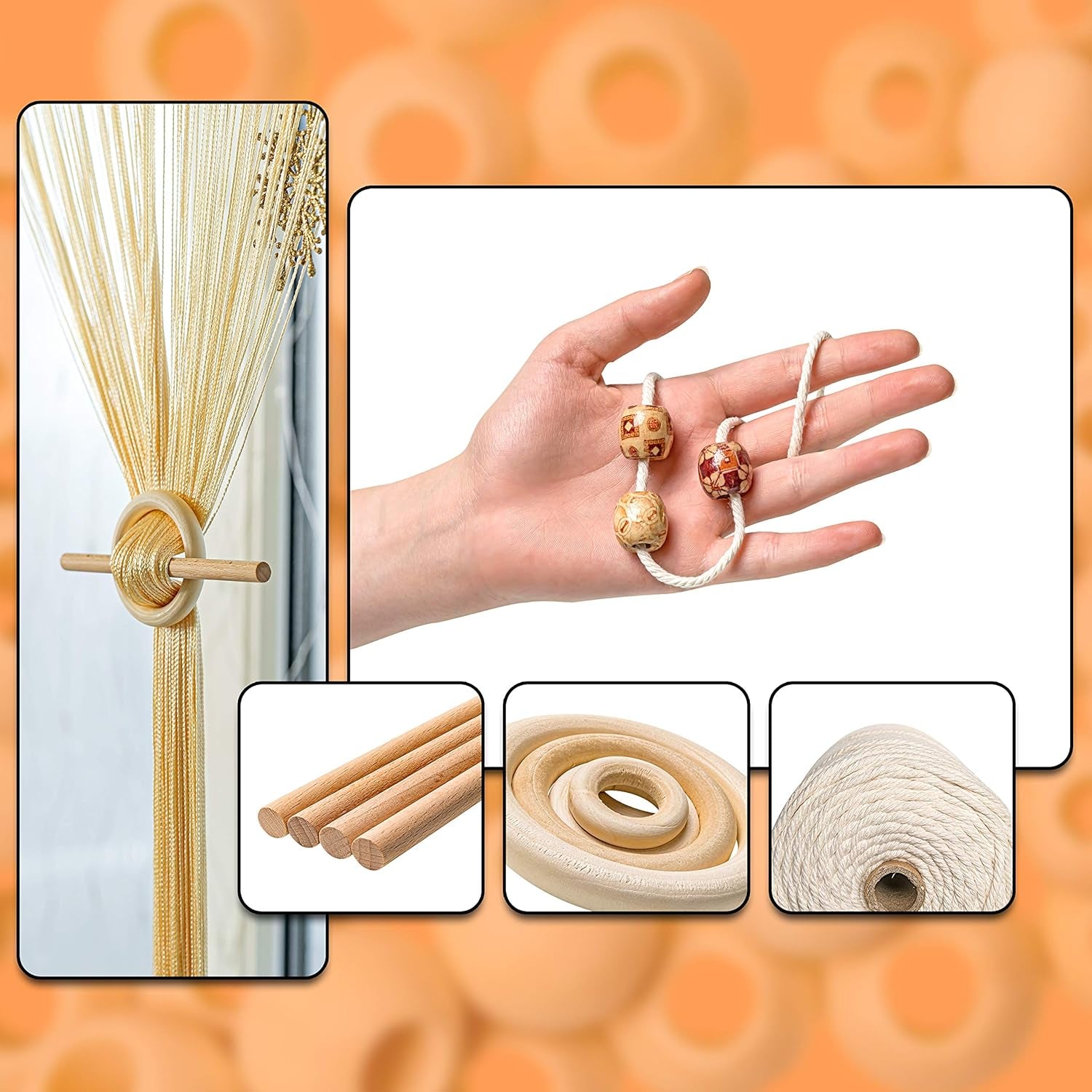 Macrame Kit - 227Pc Macrame Wall Hanging Kit. Macrame Plant Hanger Kit Supplies 225Y Macrame Cord 3Mm Beads Wood Dowels Rings E Book. Macrame Starter Set Hanging Plant DIY Craft Kits Adults Beginners