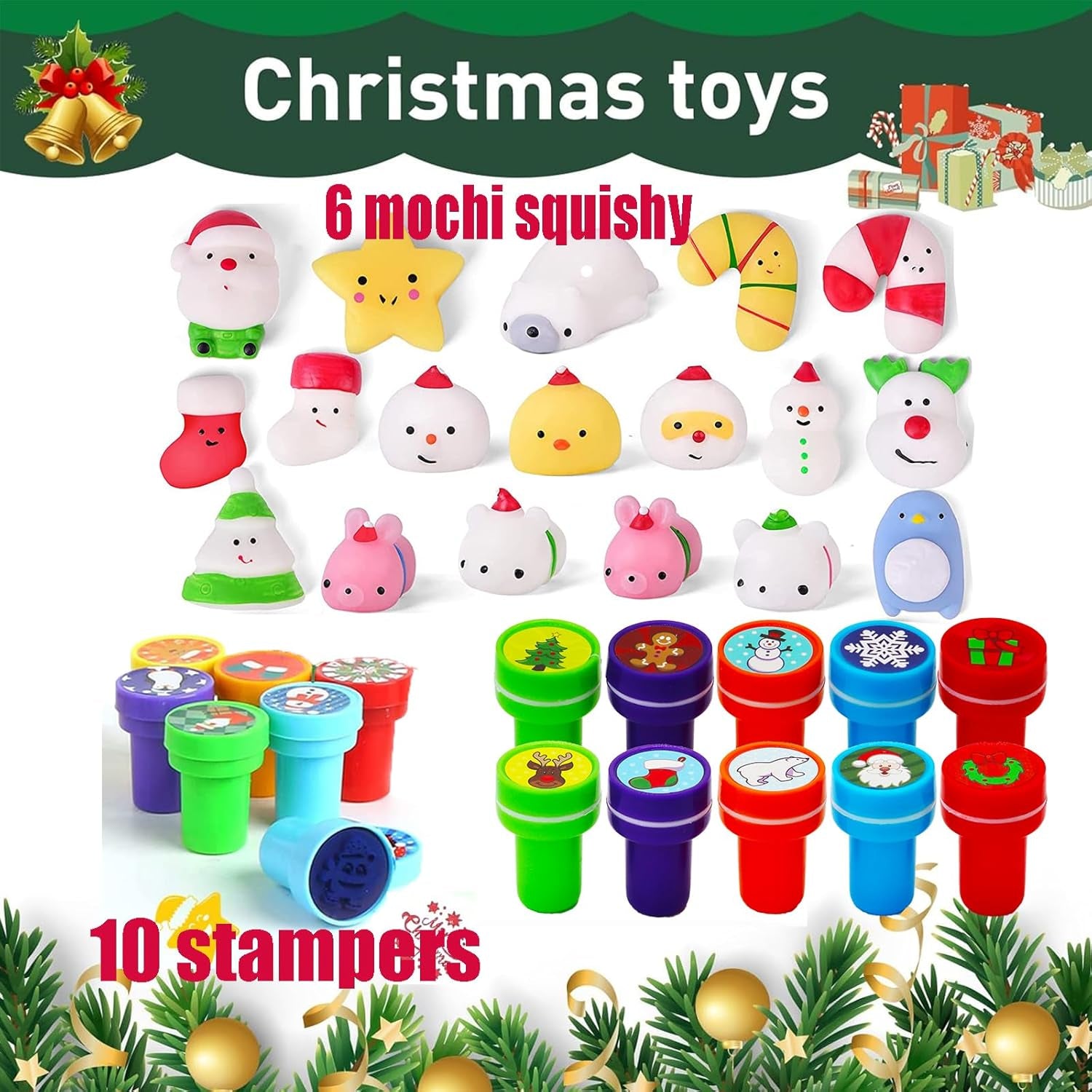 122 Pcs Christmas Party Favors for Kids, Pop It Fidget Toys, Treasure Box Toys, Classroom Prizes, Xmas Stocking Stuffers, Pinata Filler Goodie Bag Stuffers, Treasure Chest