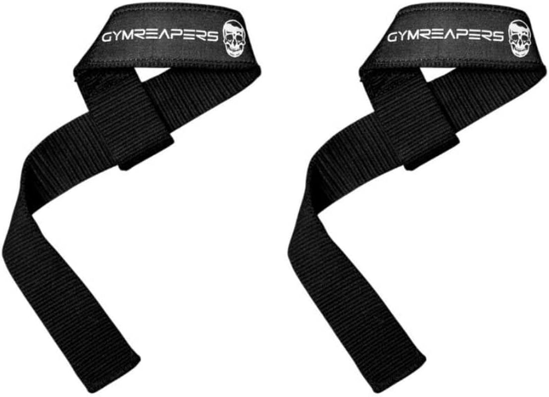 Lifting Wrist Straps for Weightlifting, Bodybuilding, Powerlifting, Strength Training, & Deadlifts - Padded Neoprene with 18 Inch Cotton