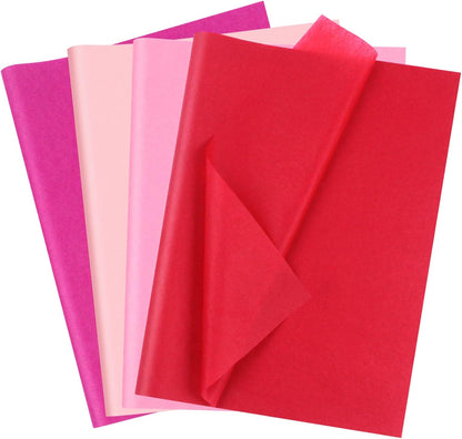 Pink Tissue Paper Bulk 80 Sheets Assorted Pink Red Wrapping Tissue Paper Bulk for Gift Bags 14X20 Inch Romantic Tissue Paper for Valentine'S Day Mother'S Day Birthday Gift Crafts Decor