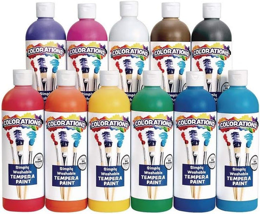 - SWT16 Simply Washable Tempera Paints, 16 Fl Oz, Set of 11 Colors, Non Toxic, Vibrant, Bold, Kids Paint, Craft, Hobby, Arts & Crafts, Fun, Art Supplies