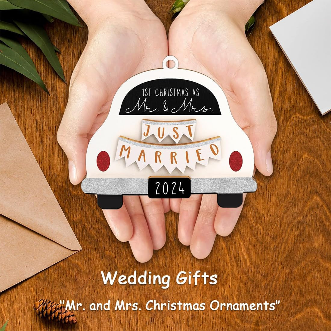 First Christmas Married Ornament 2024, Our First Christmas as Mr and Mrs Christmas Ornament - Bridal Shower Gift, Marriage Gifts, Wedding Gifts for Couples, Gifts for Newlyweds