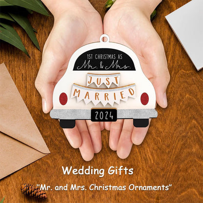 First Christmas Married Ornament 2024, Our First Christmas as Mr and Mrs Christmas Ornament - Bridal Shower Gift, Marriage Gifts, Wedding Gifts for Couples, Gifts for Newlyweds