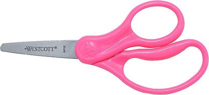 13140 Right- and Left-Handed Scissors, Kids' Scissors, Ages 4-8, 5-Inch Blunt Tip, Assorted, 12 Pack