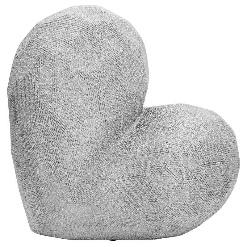 Heart Decor Sculpture - Contemporary Ceramic Heart Decorative Table Accent for Home, Office, Event Decor - Love Romance Gift Idea