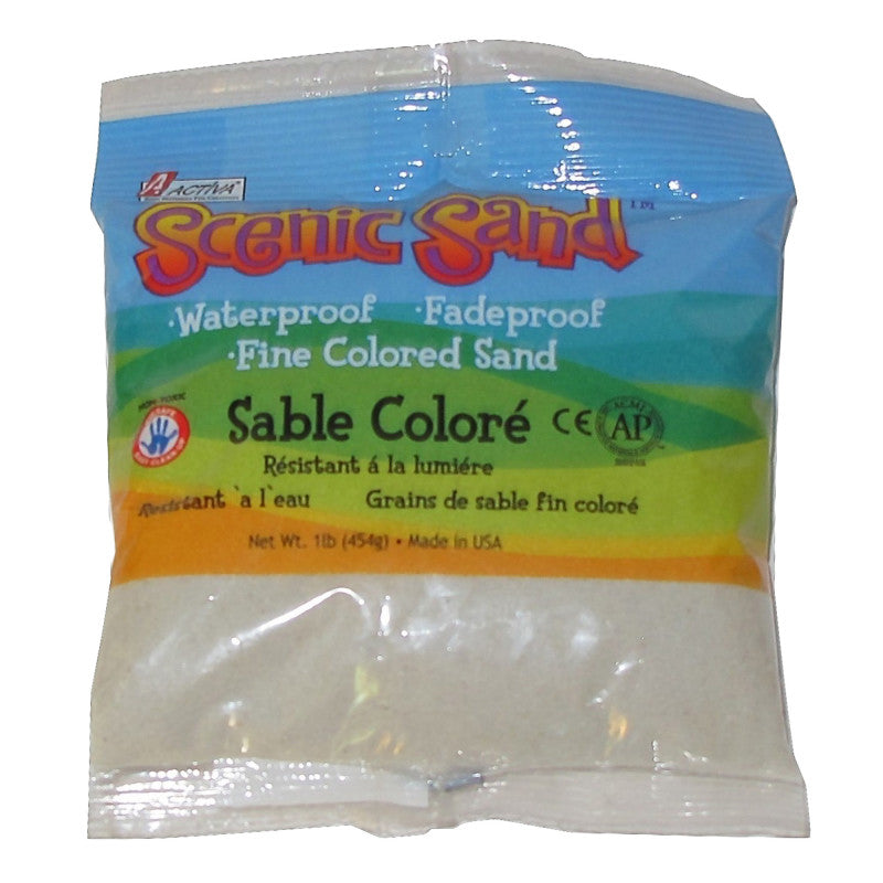 Scenic Sand™ Craft Colored Sand, White, 1 lb (454 g) Bag