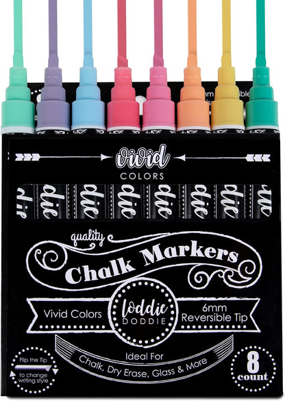 Fine Liquid Chalk Markers for Chalkboard - Erasable, Low-Odor Chalkboard Markers Erasable, White Chalk Pens 5 Count