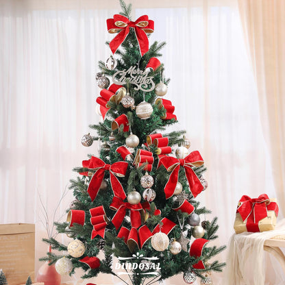 Dusty Blue Velvet Ribbon Wired 2.5" X 10 Yards Blue Christmas Ribbon with Silver Backside, Blue and Silver Wired Ribbon for Christmas Tree, Wreaths, Topper Bows, Crafts, Gift Wrapping