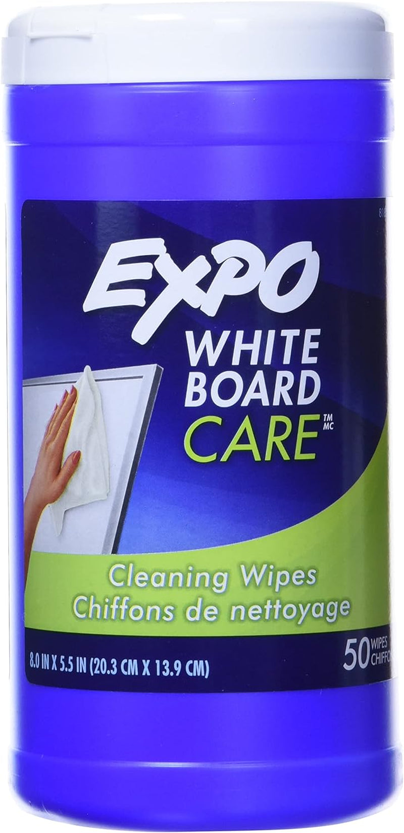 White Board Care Dry Erase Wipes, 8-Inches X 5.5-Inches, 50 Count