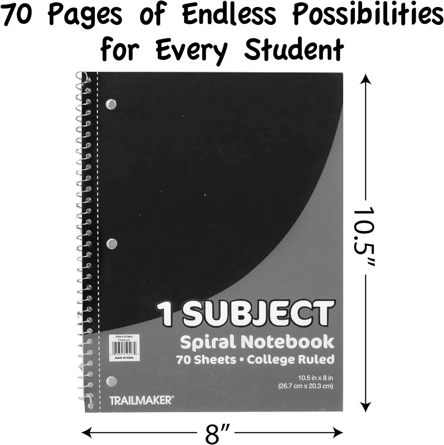 Bulk Notebooks 50 Pack - One Subject Notebooks College Ruled Bulk Notebooks for Kids, School, Journaling, Note Taking, Students, or Work