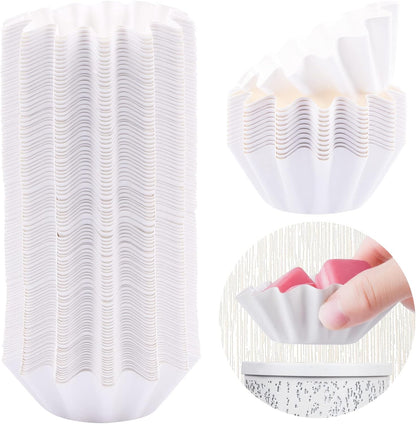 Wax Melt Warmer Liners Reusable & Leakproof Candle Warmer Liners Wax Tray for Scented Wax,Electric Wax Warmers, Plug in Warmers, Candle Warmer,Wax Melter and Wax Burner (White, 100PCS)