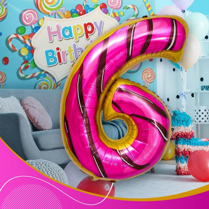 Donut Balloon Numbers   A Must Have for Every Girl's or Boys Birthday Party