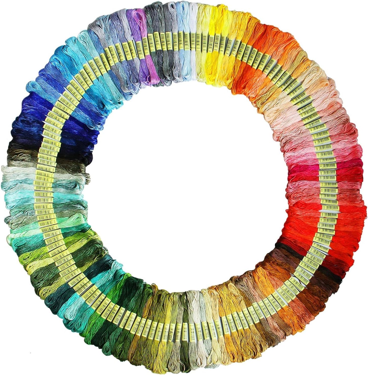 Rainbow Color Embroidery, Cross Stitch Threads, Bracelets, Crafts Floss, 100 Count