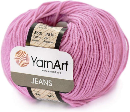 55% Cotton 45% Acrylic  Jeans Sport Yarn 1 Skein/Ball 50 Gr 174 Yds (1)