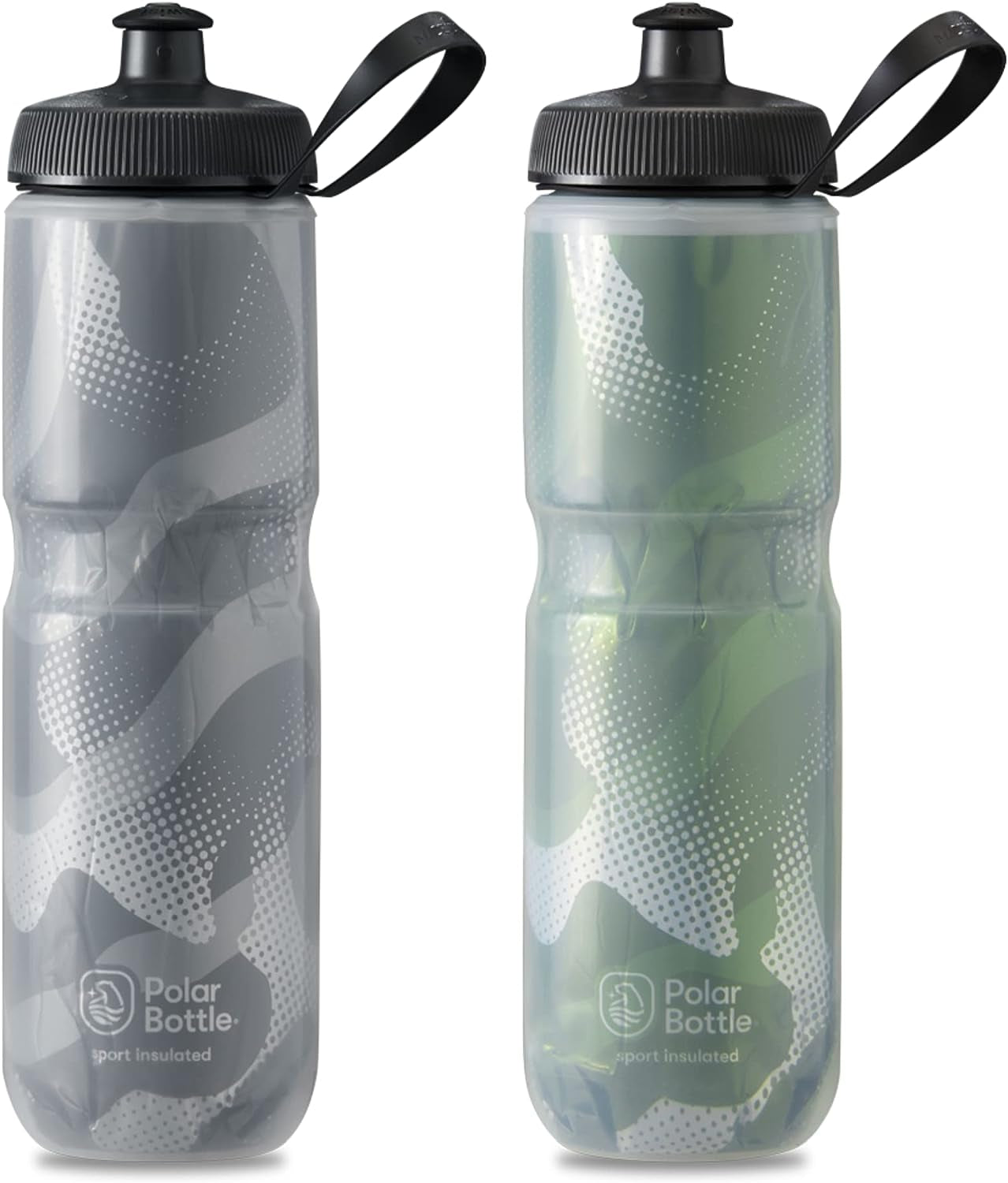 Sport Insulated Water Bottle - Leak Proof Water Bottles Keep Water Cooler 2X Longer than a Regular Reusable Water Bottle -Bpa-Free, Sport & Bike Squeeze Bottle with Handle