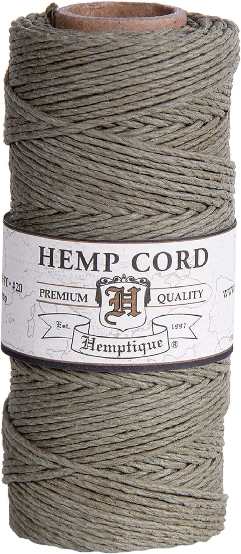 100% Hemp Cord Spool - 62.5 Meter Hemp String - Made with Love - No. 20 ~ 1Mm Cord Thread for Jewelry Making, Macrame, Scrapbooking, DIY, & More - White