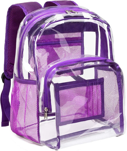 Clear Backpack Heavy Duty - PVC Transparent Backpack Large Clear Book Bag for College Work