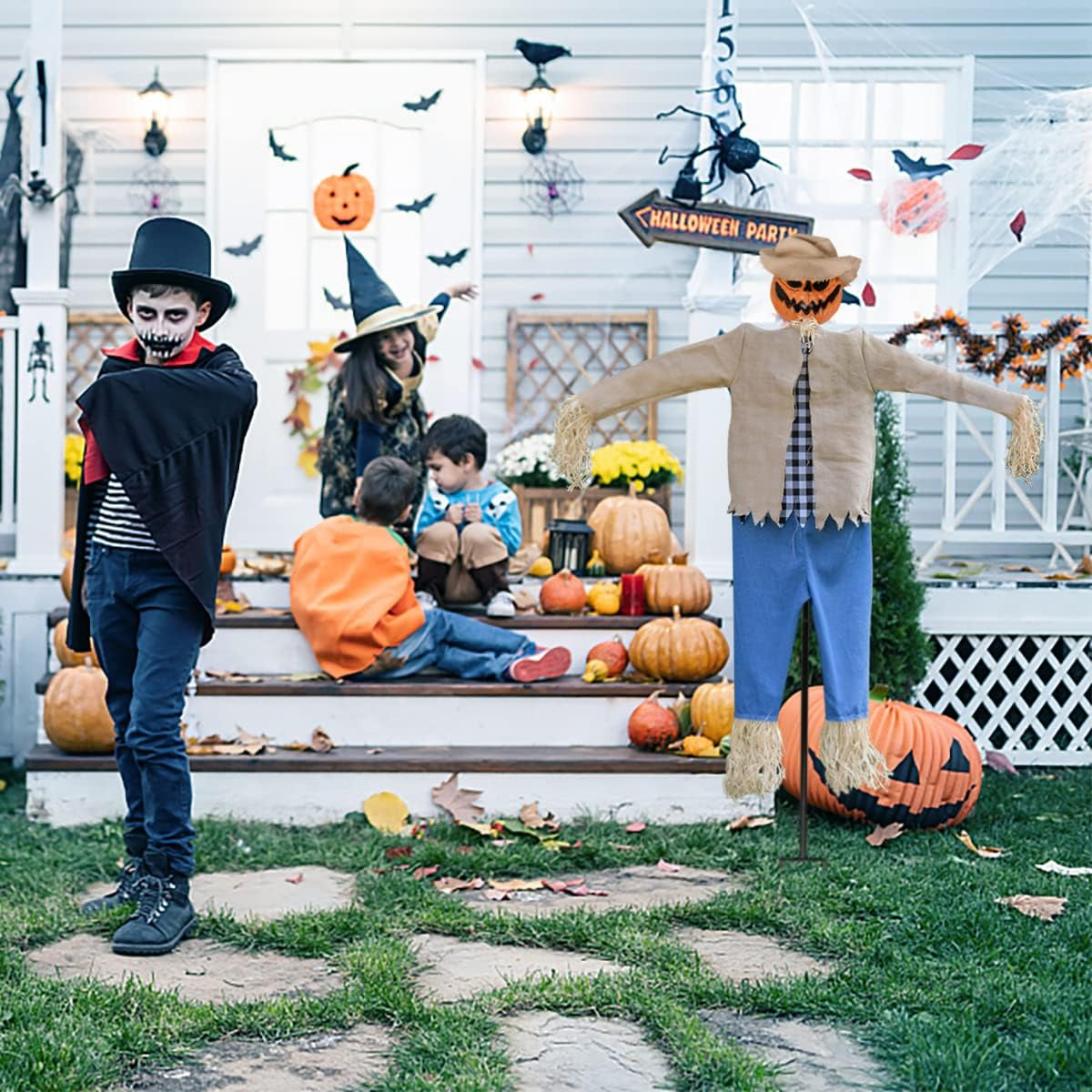 7.5 Feet Pumpkin Scarecrow