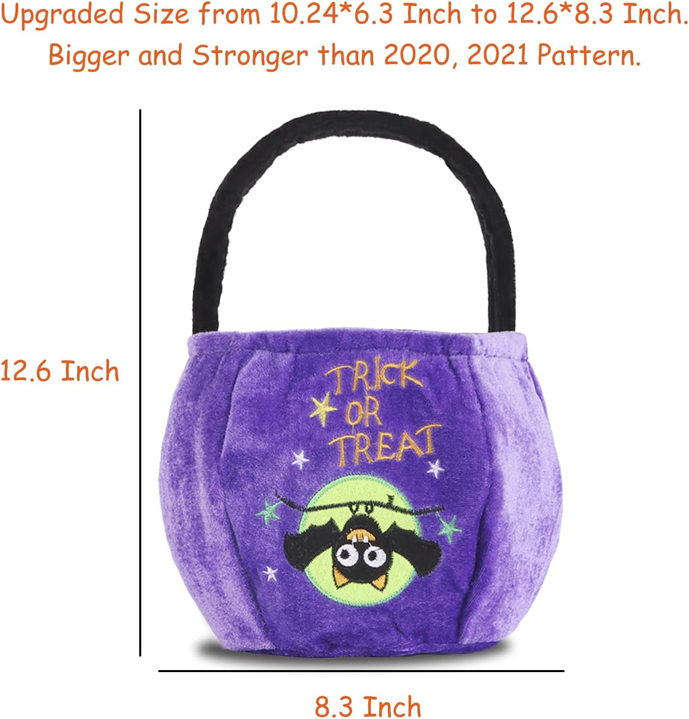 2 Pieces Halloween Trick or Treat Bags for Kids Candy Gags Large Reusable Pumpkin Bags Tote Bags Canvas Bag for Trick or Treating Party Favor Bags for Halloween