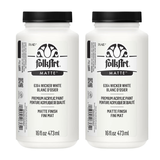 Acrylic Paint Matte, 16oz., Wicker White, Pack of 2