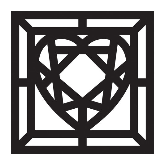 Stained Glass Heart Cardstock Frames, Pack of 24