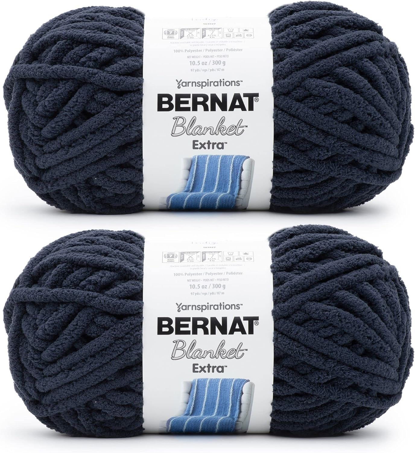 Blanket Extra Chunky Chenile Acrylic Yarn - 2 Pack