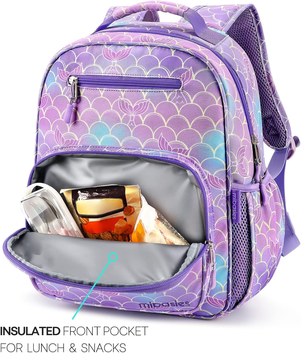 Girls Backpack for Elementary School, Backpack for Girls 5-8, Lightweight Kids Backpacks for Girls（Light Purple）