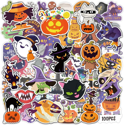 Water Bottle Stickers for Kids,Cute Animal Aesthetic Sticker Pack - Party Favors for Kids 4-8 | 3-12 Year Old Boy Girl Birthday Gift,Arts Crafts Preppy Stuff for 8-12,Halloween Games,100 PCS