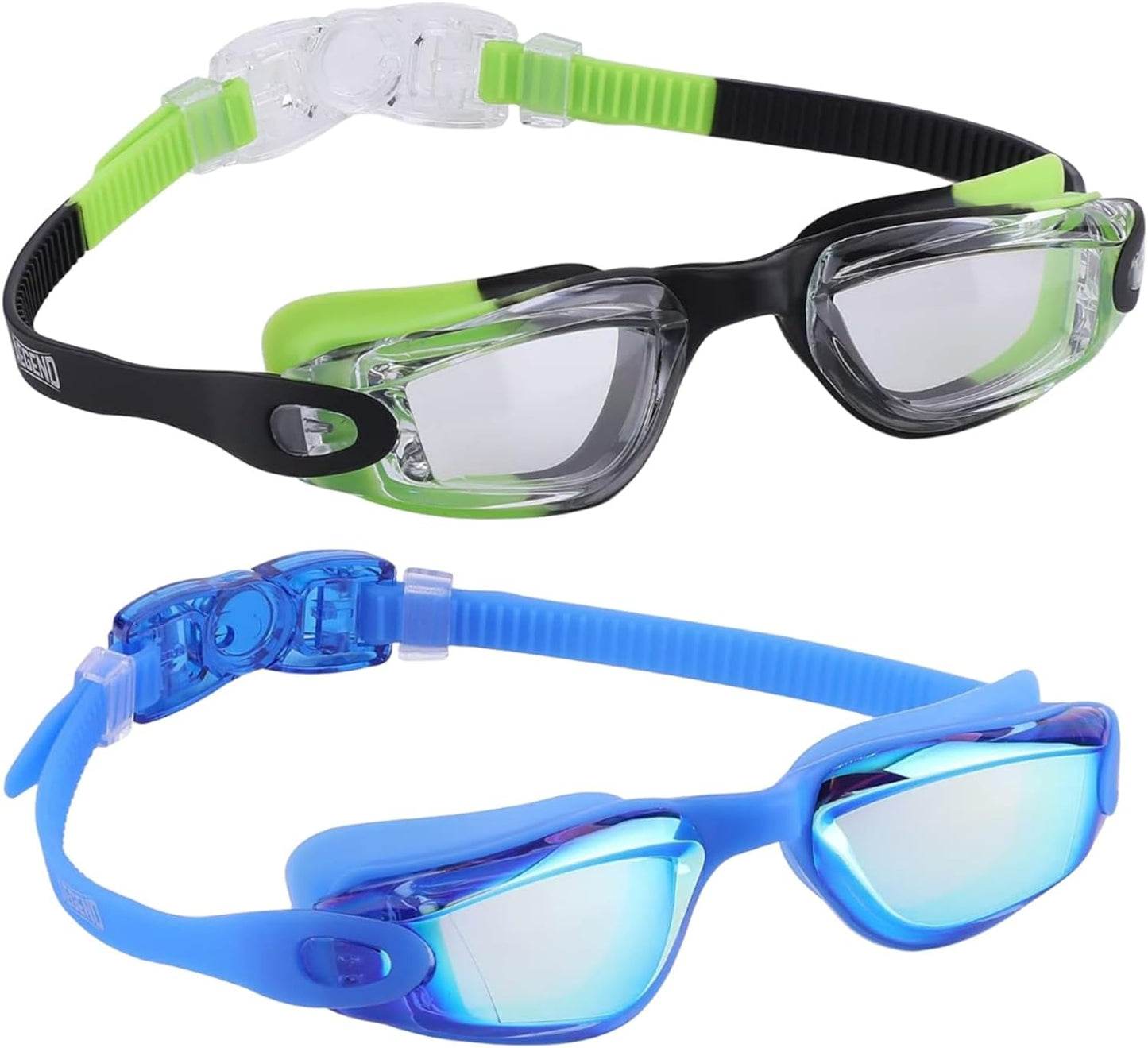 Kids Swim Goggles, Pack of 2 Swimming Goggles for Children Boys & Girls Age 3-14