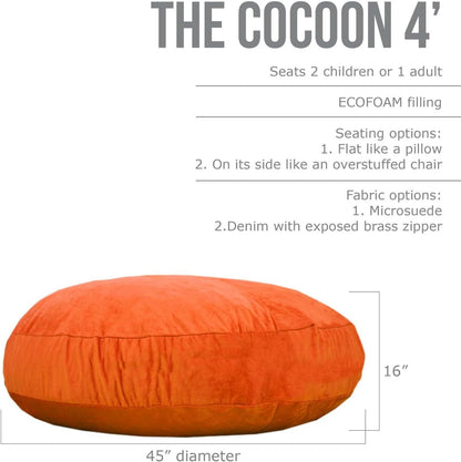 Cocoon Jr. Kids Bean Microsuede Bag, 4', Fuchsia