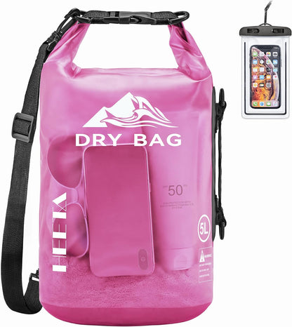 Waterproof Dry Bag for Women Men, 5L/10L/20L/30L/40L Roll Top Lightweight Dry Storage Bag Backpack with Phone Case for Travel, Swimming, Boating, Kayaking, Camping and Beach