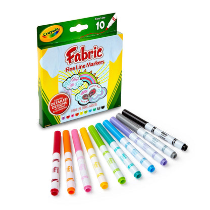 Fabric Markers, Fine Line, 10 Per Box, 3 Boxes - Loomini