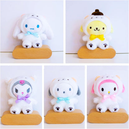 Cartoon Kawaii White Bear Cross-Dressing Series Plush,Soft Plush Doll Cute Soft Toys, Plush Pillow Stuffed Animals Toy Birthday Gifts for Girls Kids (A)