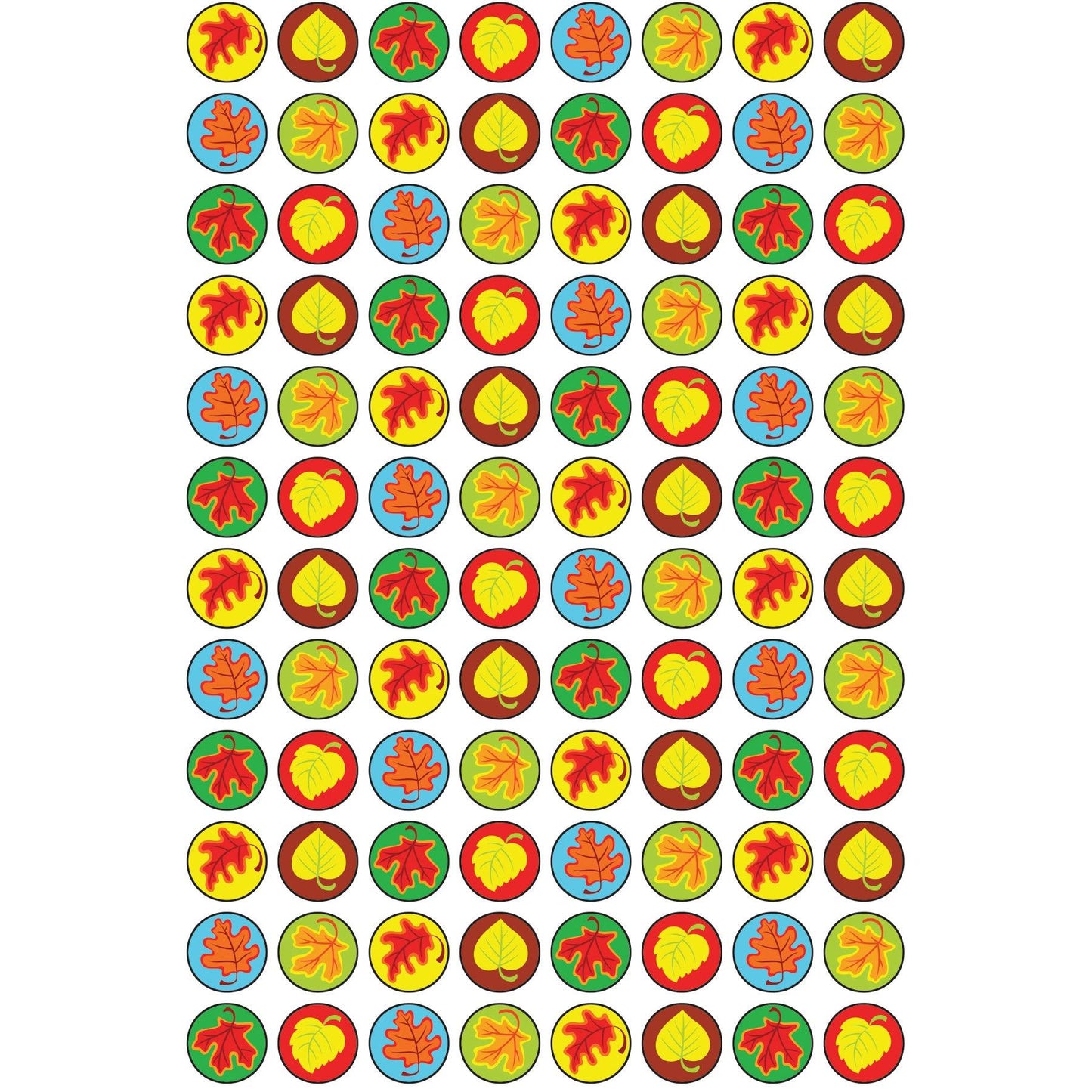 Fall Leaves superSpots® Stickers, 800 Per Pack, 6 Packs - Loomini