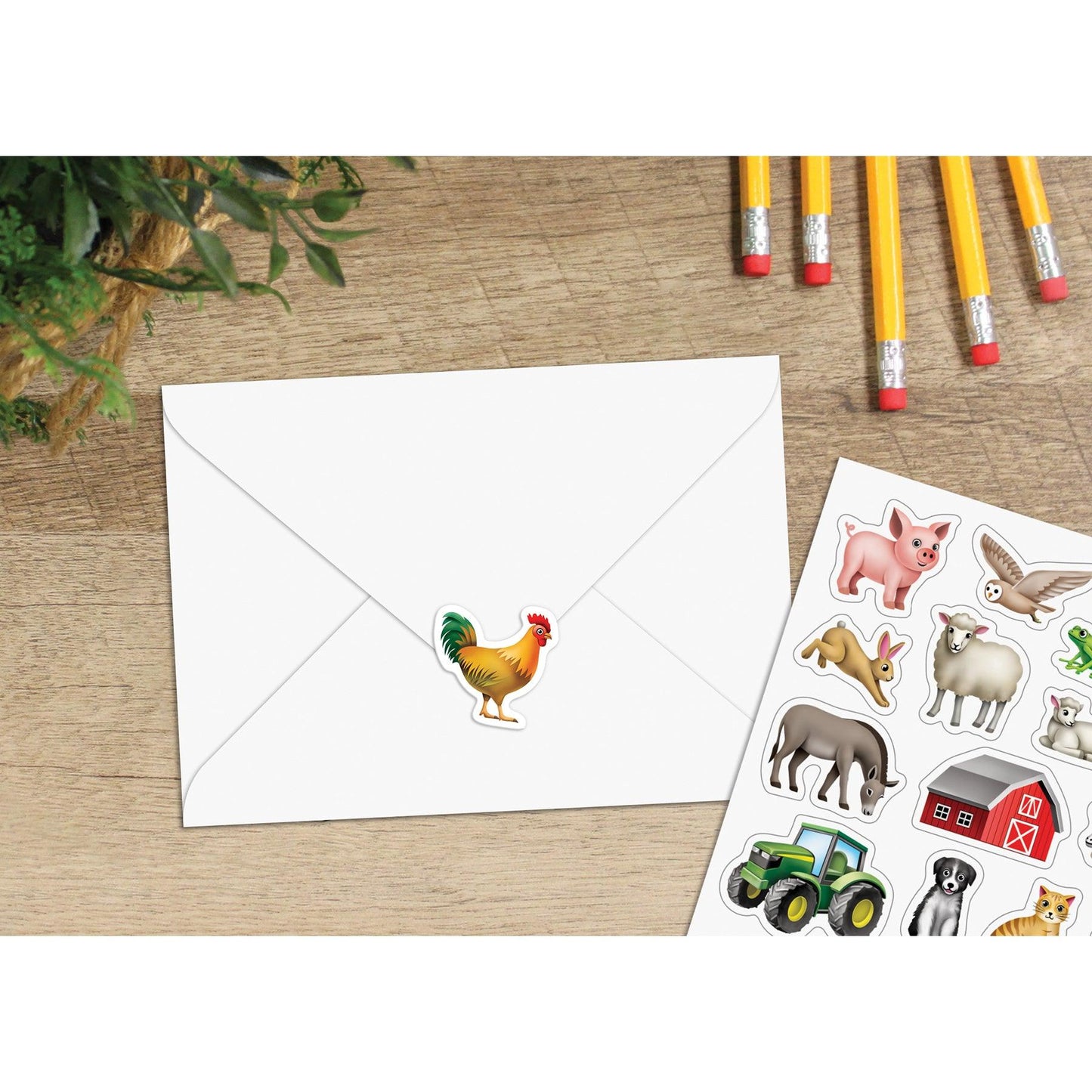 Farm Stickers, 120 Per Pack, 12 Packs - Loomini