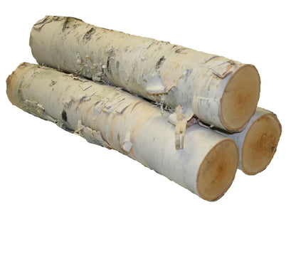 Wilson Misbah Large Birch Fireplace Logs (3.5" - 5.5" Diameter X 15.5-17.5" Long)