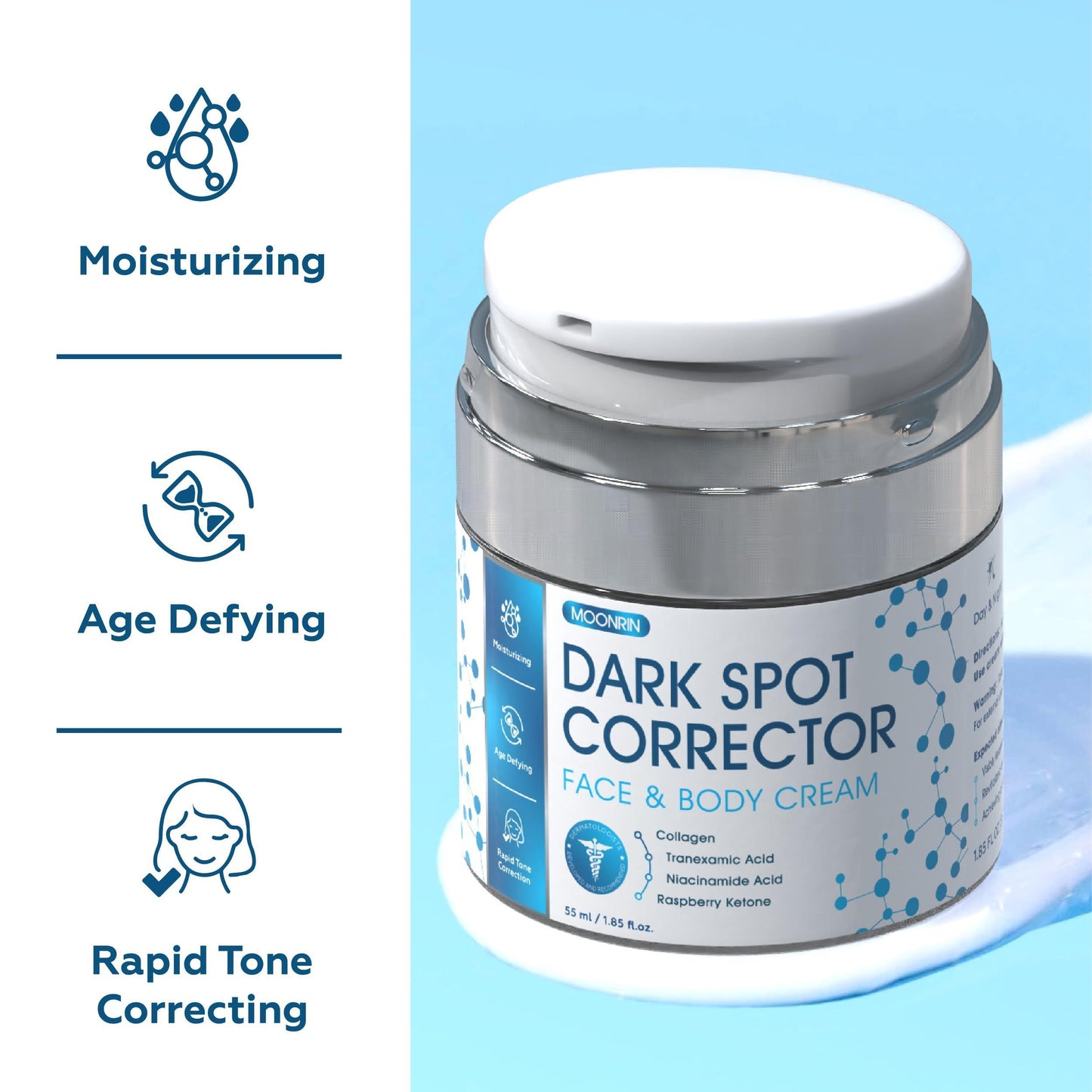 Dark Spot Remover for Face & Body 1.85 fl oz 55 ml Moisturizing Skin Lightening