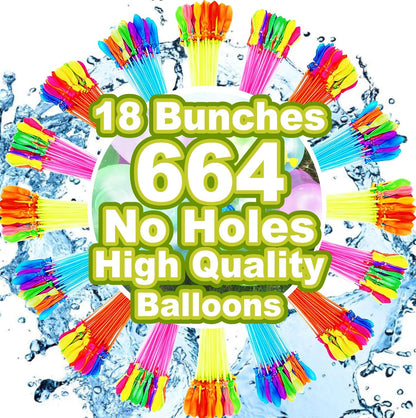 Water Balloons Quick Fill Self Sealing Instant Balloons Easy Balloons Splash for Kids Girls Boys Water Balloons Set Party Games 666 Balloons for Outdoor Summer Funs