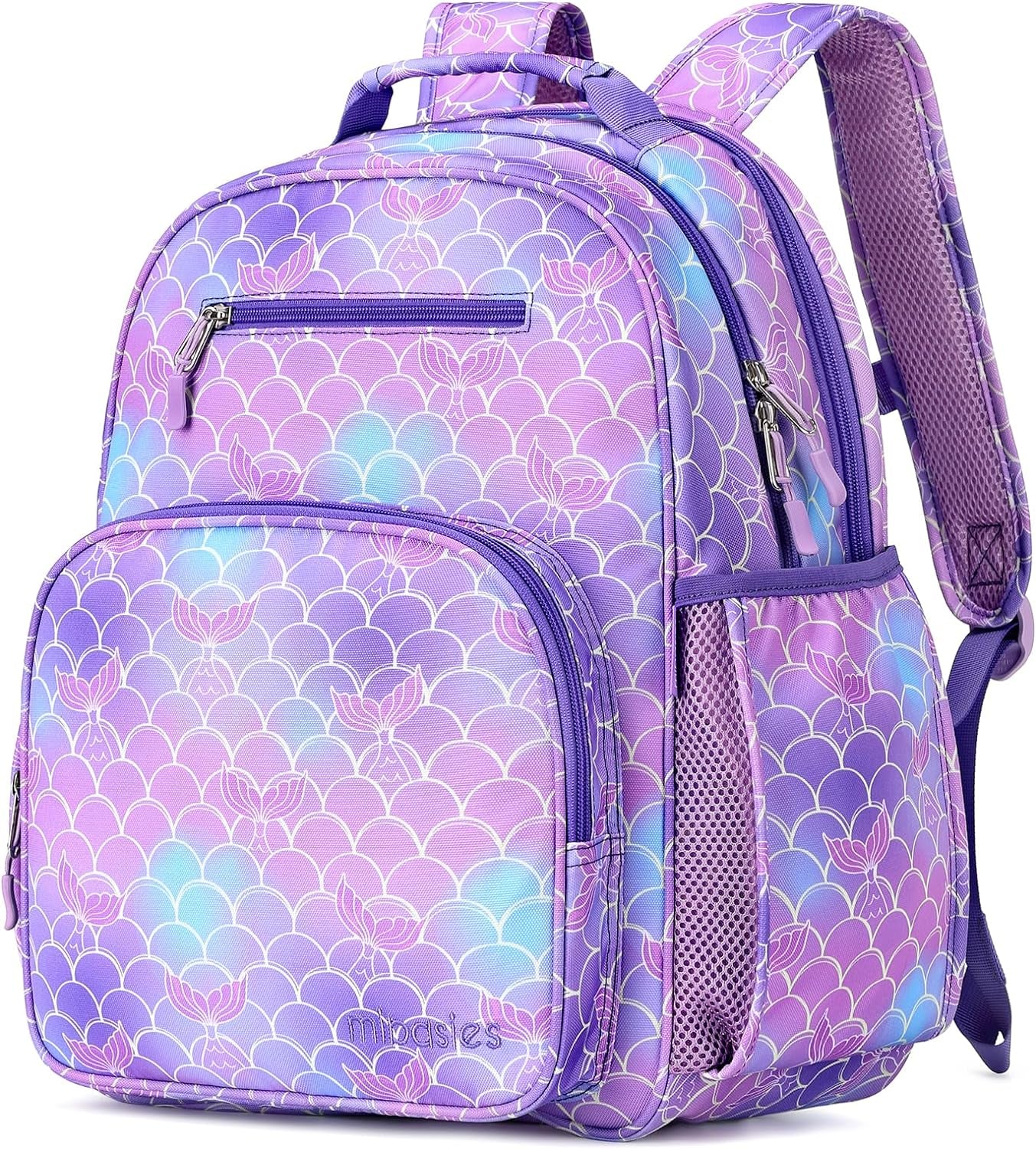 Backpack for Girls, Large Capacity Kids Backpack for Elementary School with Laptop Compartment（Mermaid Tail）